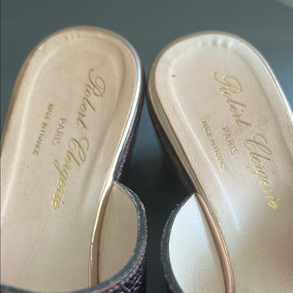 Robert Clergerie brown wedge sandal size 8 - Picture 2 of 10